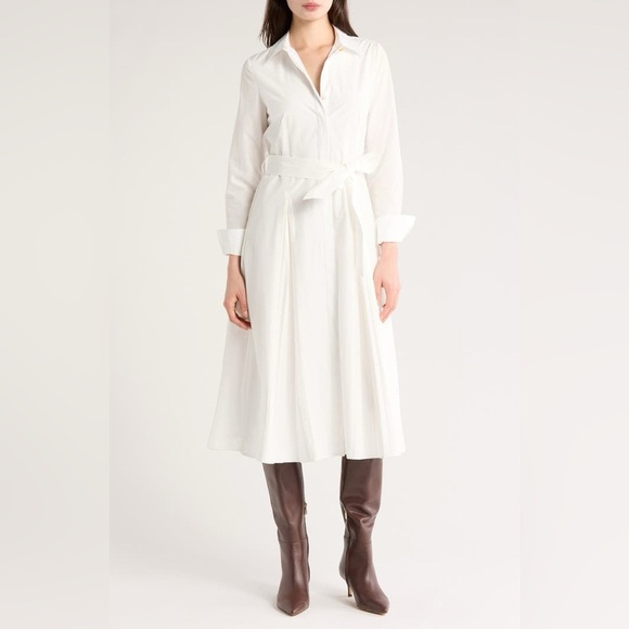 Derek Lam 10 Crosby Annette Long-Sleeve Pleated Shirtdress NWT - Picture 5 of 6